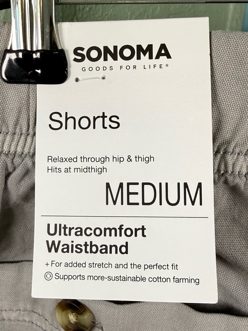 Sonoma Dusty Grey Drawstring Cuffed Women’s Shorts - Picture 8 of 10
